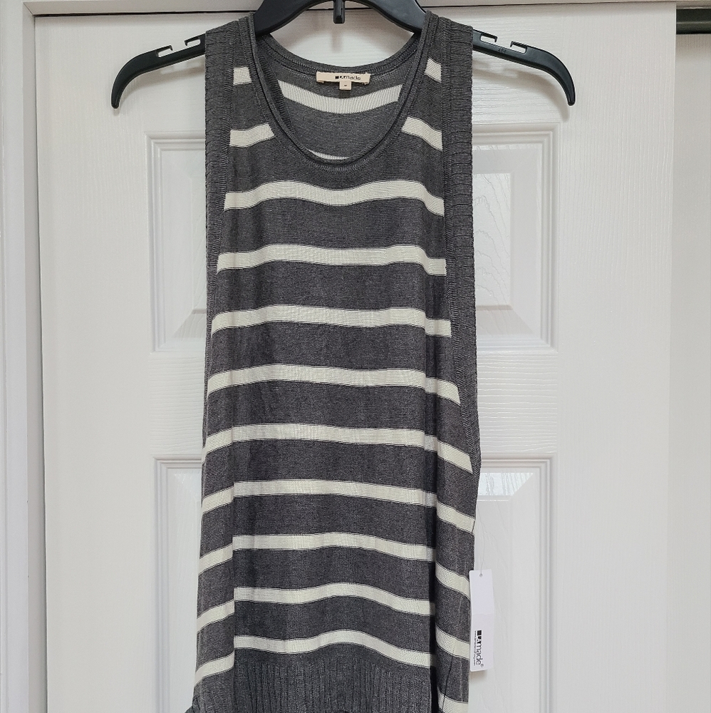 LA Made Striped Racerback Tunic Tank Top